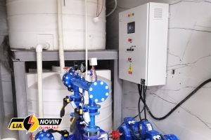 طراحی و ساخت تابلو برق جهت راه اندازی بوستر پمپ دور متغیر و ثابت - نمونه کارهای لیا نوین